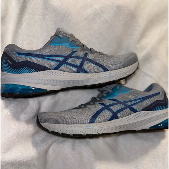 ASICS Men's GT-1000 12 Running Shoes - Piedmont Grey/Indigo Blue - Picture 13 of 16